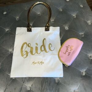 Bride tote bag & makeup bag